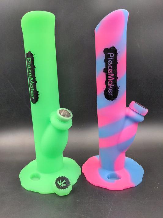 PieceMaker Kermit Silicone Water Pipe - 10.5" - Meech Madness Smoke Shop