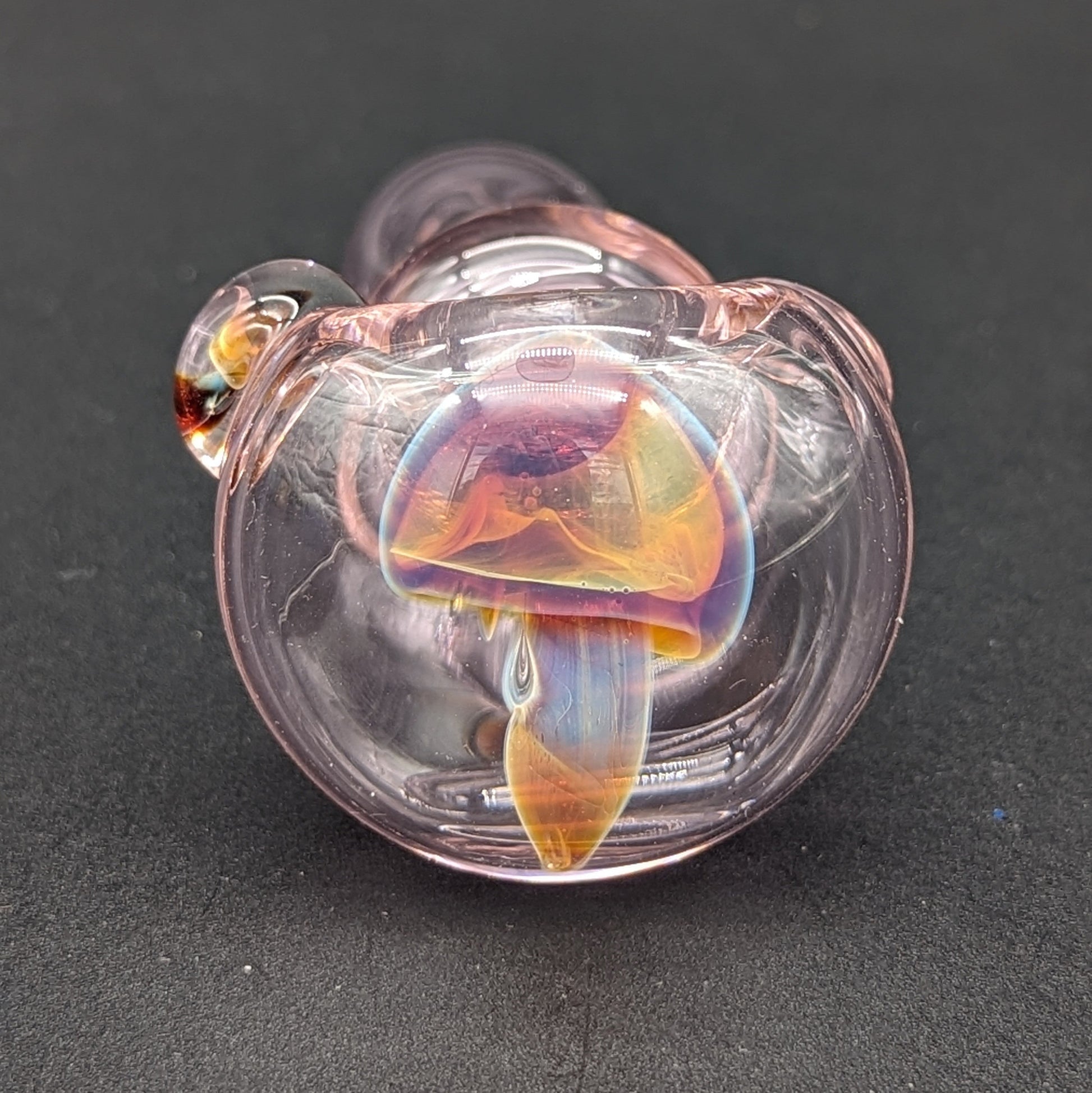 Pink Mushroom Spoon Pipe - Reading Glass Militia - Meech Madness Smoke Shop