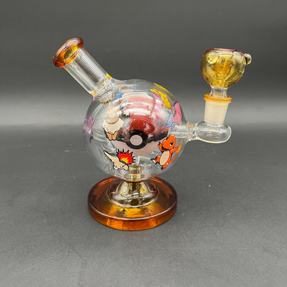 Playful Creatures Ball Glass Water Pipe | 6"-Avernic Smoke Shop