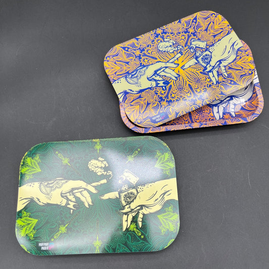 Puff Puff Pass It - Metal Tray w/ Magnetic Lid - Meech Madness Smoke Shop