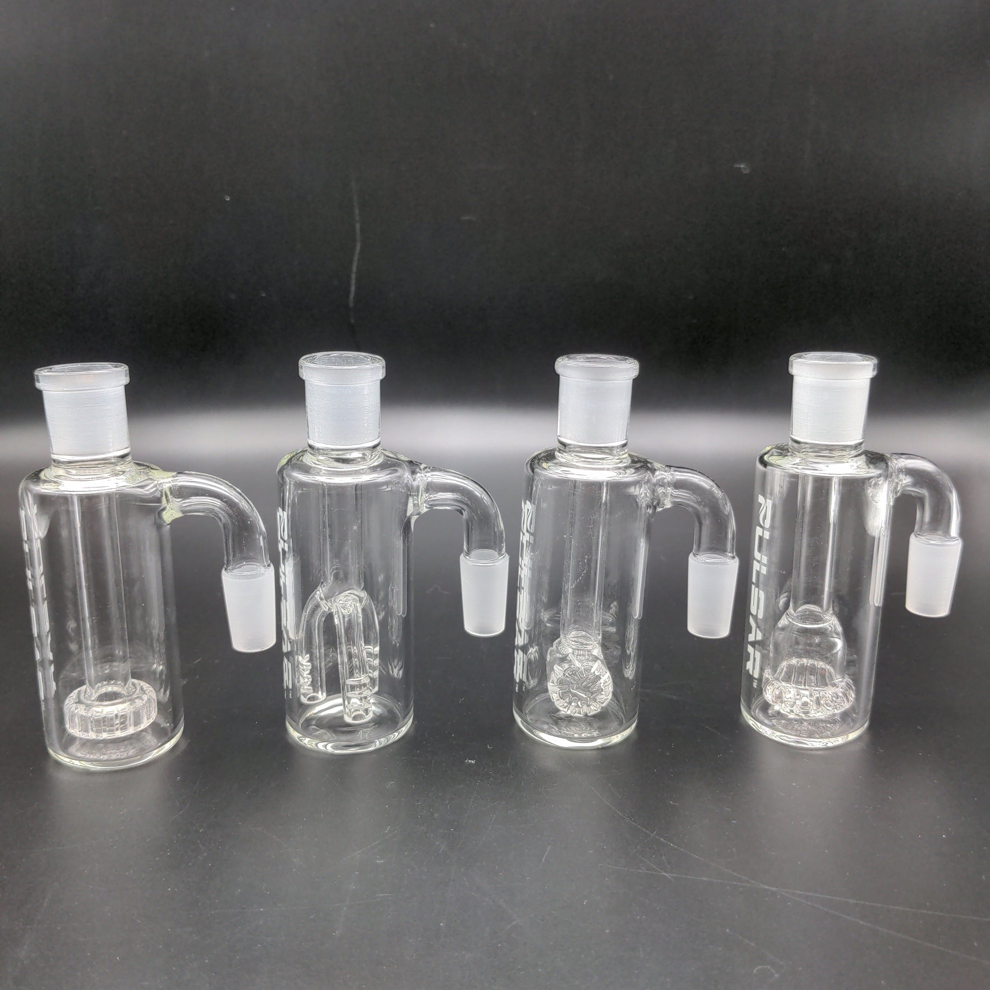 Pulsar 14mm Clear Ash Catchers - Assorted Percs-Meech Madness Smoke Shop