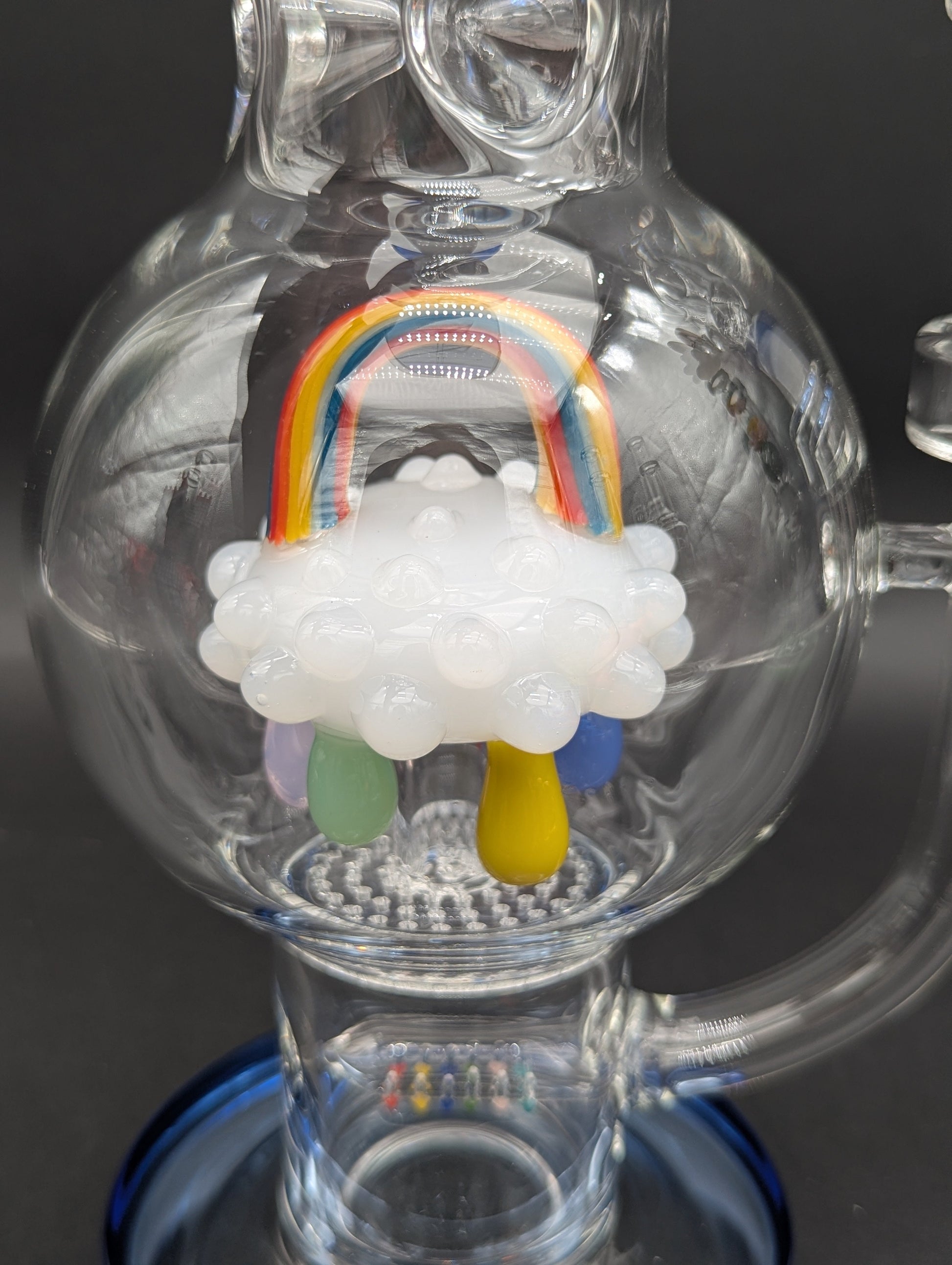 Pulsar Acid Rainbows Bubble Base Glass Water Pipe | 12.75"-Avernic Smoke Shop