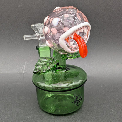 Pulsar Angry Flower Pot Glass Water Pipe 5.5"