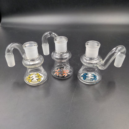 Pulsar Color Worked Dry Ash Catcher - 14mm 90 Degrees-Meech Madness Smoke Shop