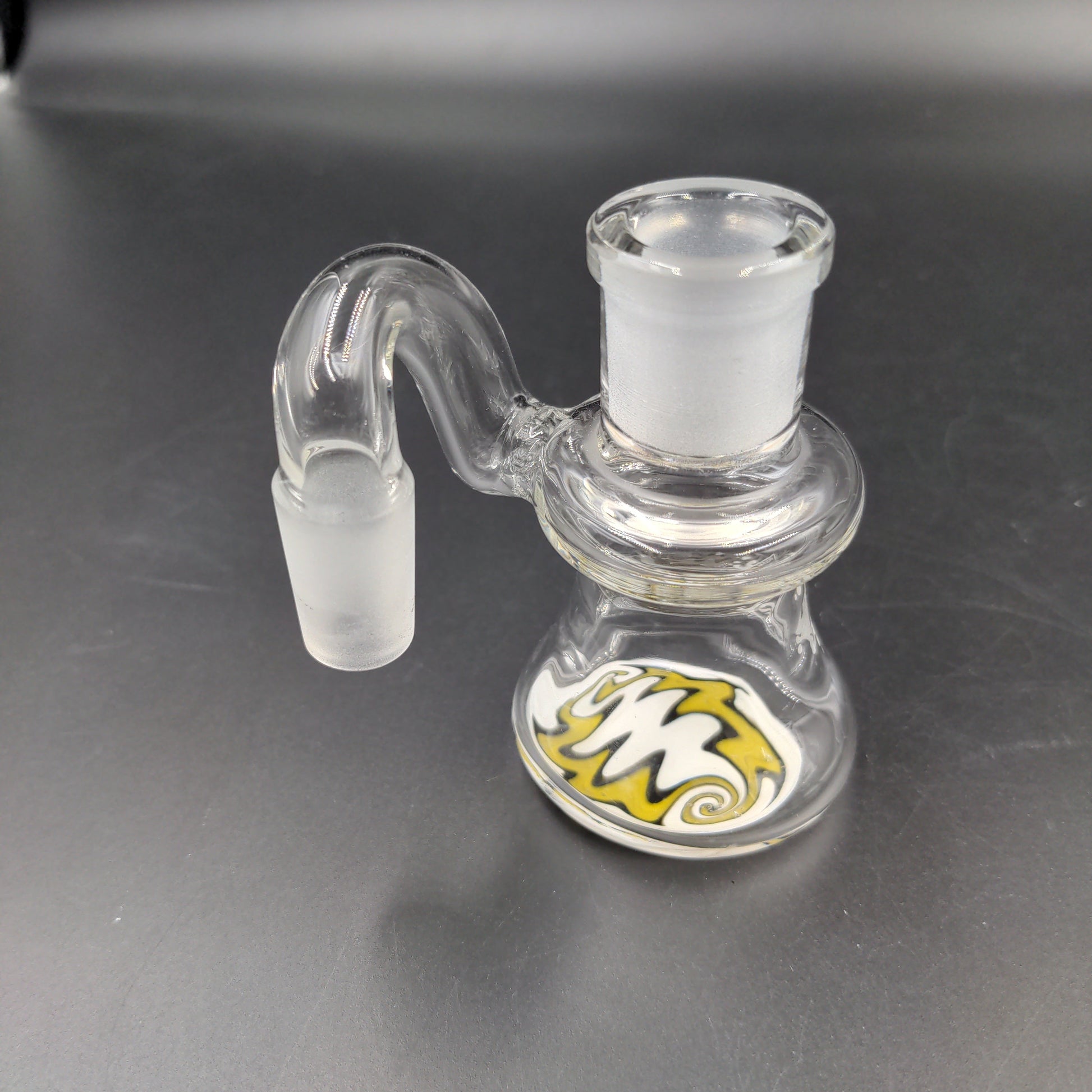 Pulsar Color Worked Dry Ash Catcher - 14mm 90 Degrees-Meech Madness Smoke Shop
