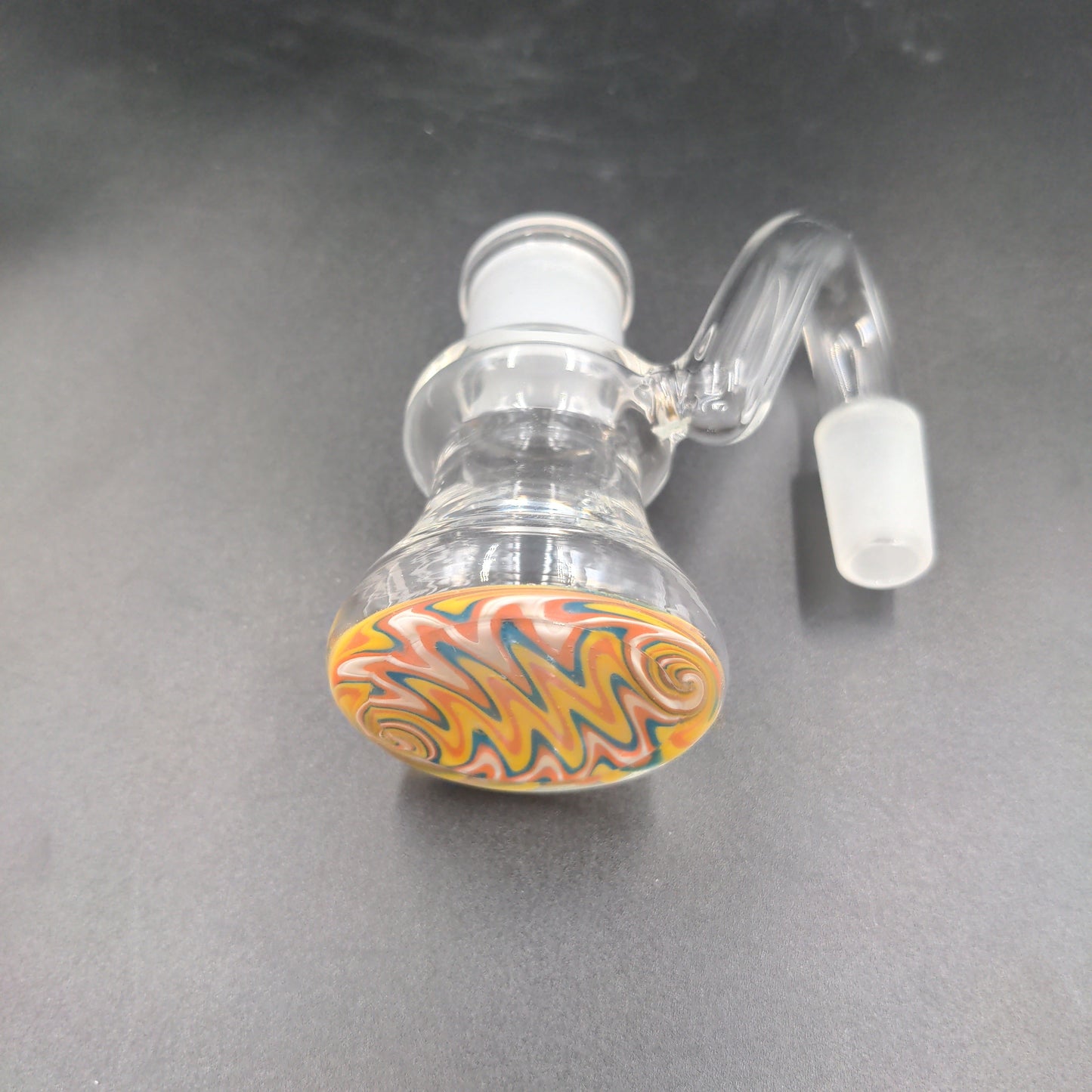 Pulsar Color Worked Dry Ash Catcher - 14mm 90 Degrees-Meech Madness Smoke Shop