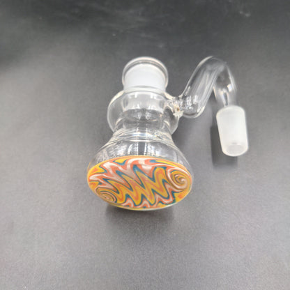 Pulsar Color Worked Dry Ash Catcher - 14mm 90 Degrees-Meech Madness Smoke Shop