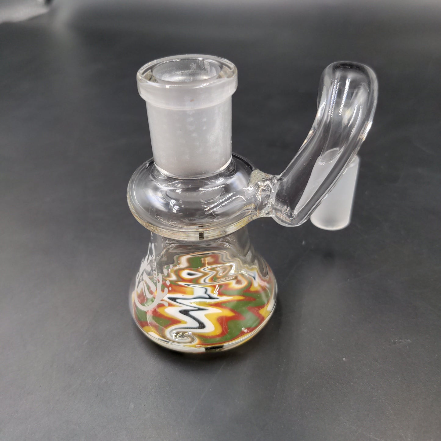 Pulsar Color Worked Dry Ash Catcher - 14mm 90 Degrees-Meech Madness Smoke Shop