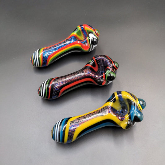 Pulsar Cosmic Journey Dichro Hand Pipe | 3.75" - Meech Madness Smoke Shop
