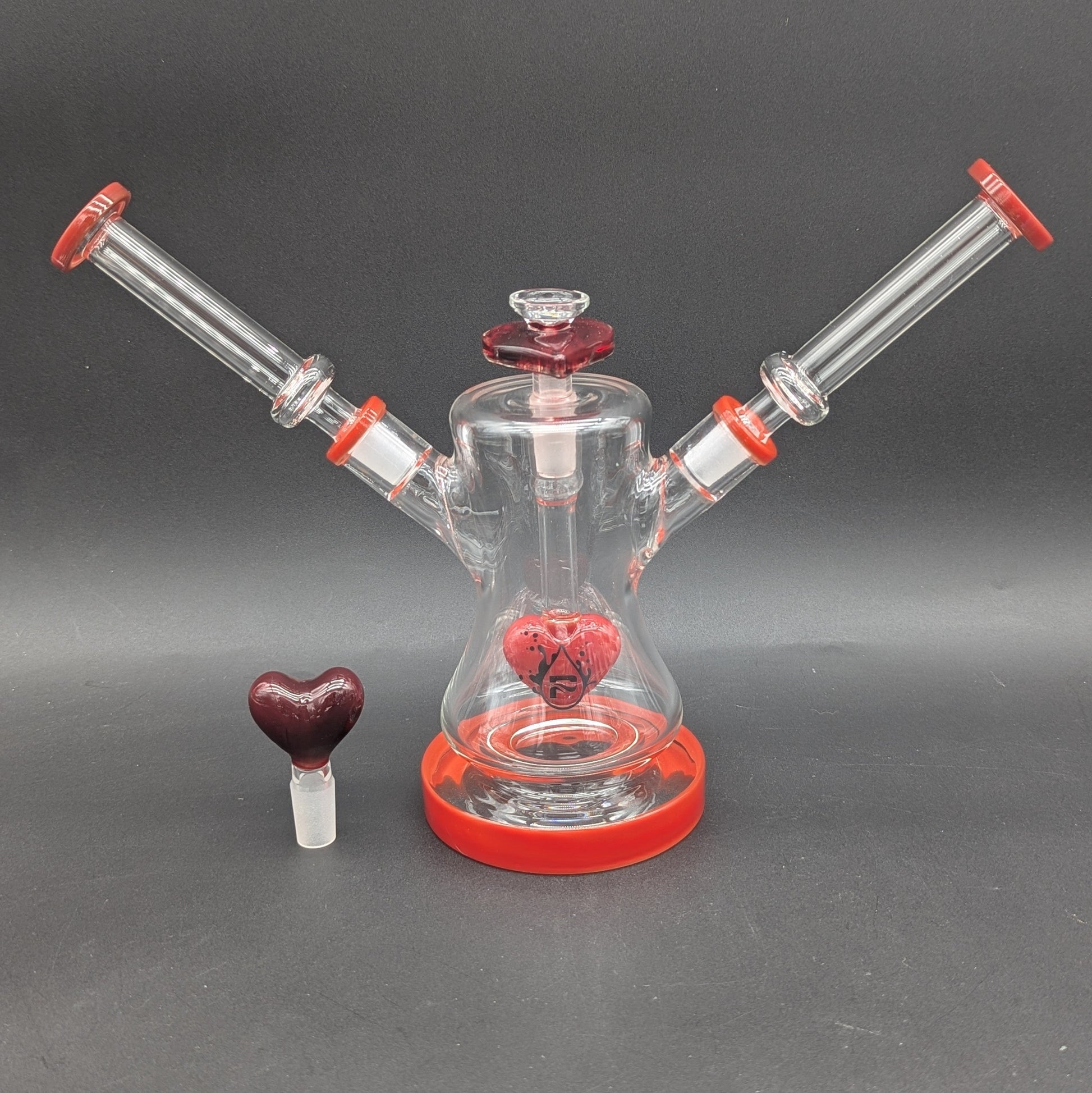 Pulsar Date Night: Part 2 Dual Neck Glass Water Pipe | 8.5"-Avernic Smoke Shop