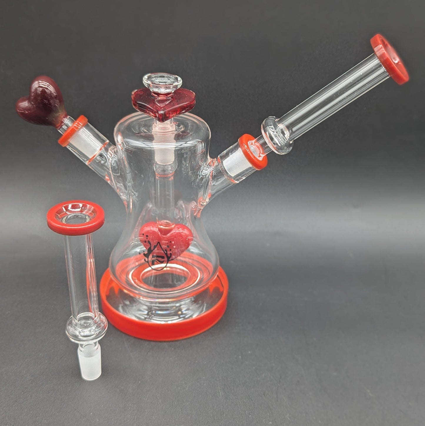 Pulsar Date Night: Part 2 Dual Neck Glass Water Pipe | 8.5"-Avernic Smoke Shop
