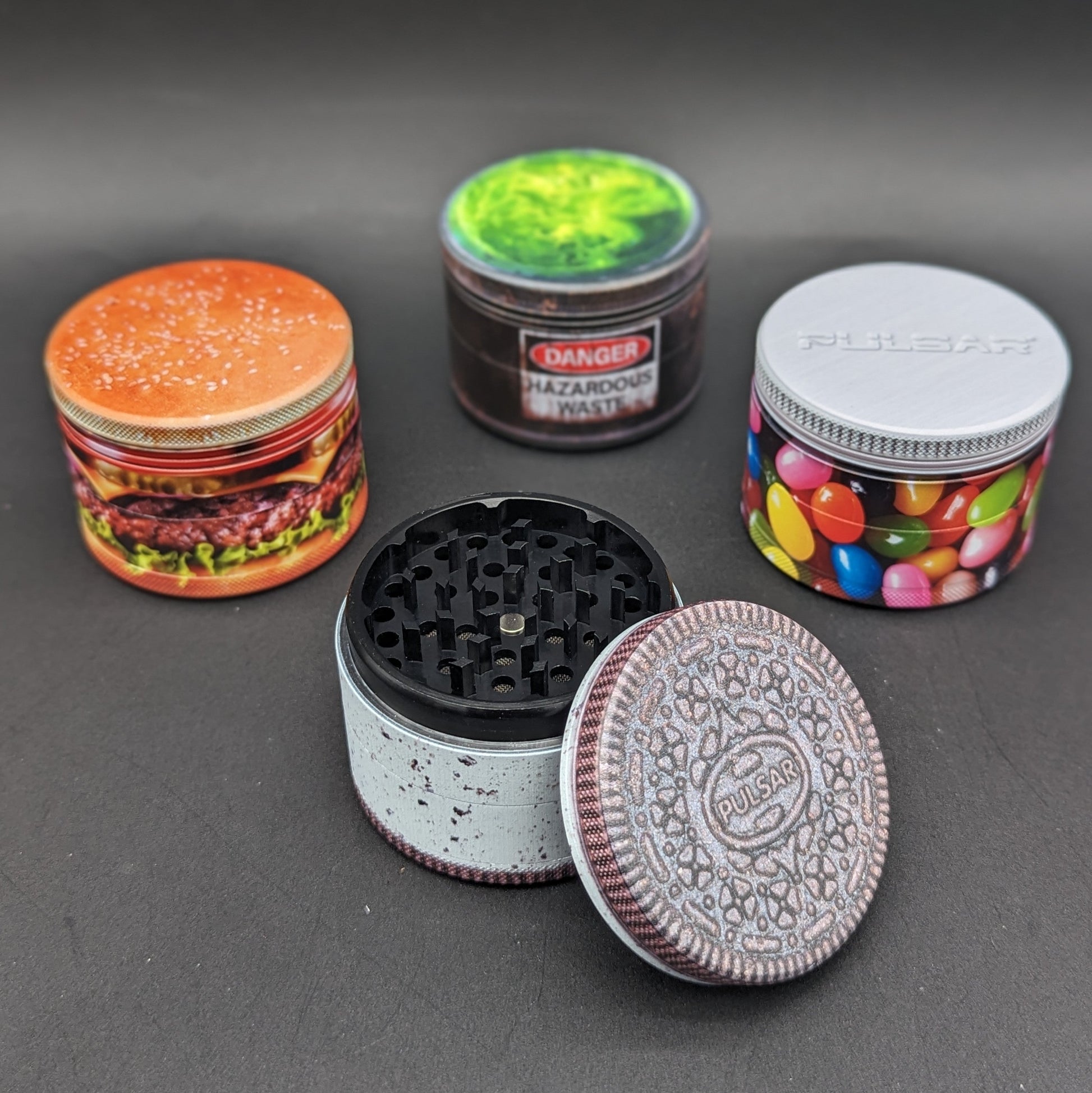 Pulsar Discrete Object 4pc Metal Grinders - Meech Madness Smoke Shop