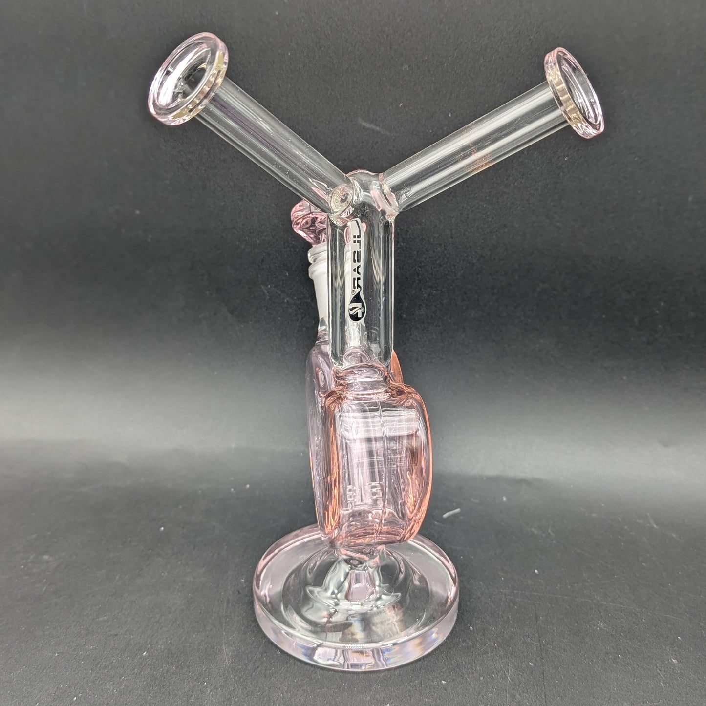 Pulsar Double Kiss Heart Glass Water Pipe | 11"-Avernic Smoke Shop