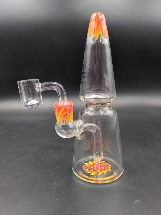 Pulsar Glass Two Tier Rocket Cone Rig | 7" | 14mm - Meech Madness Smoke Shop
