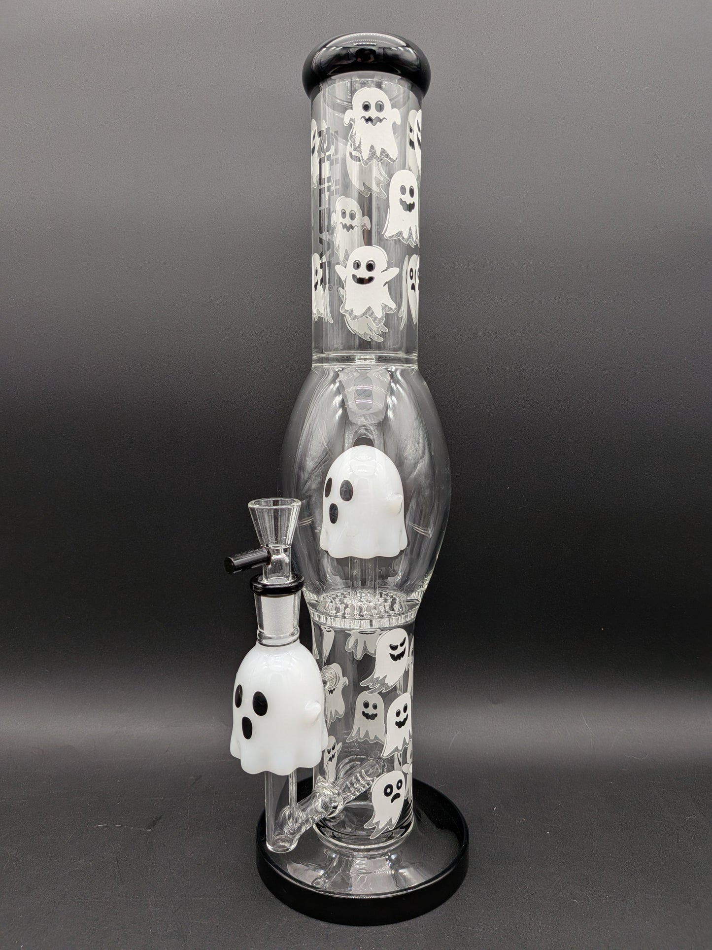 Pulsar Glow In the Dark Ghosty Glass Bong| 15.25"