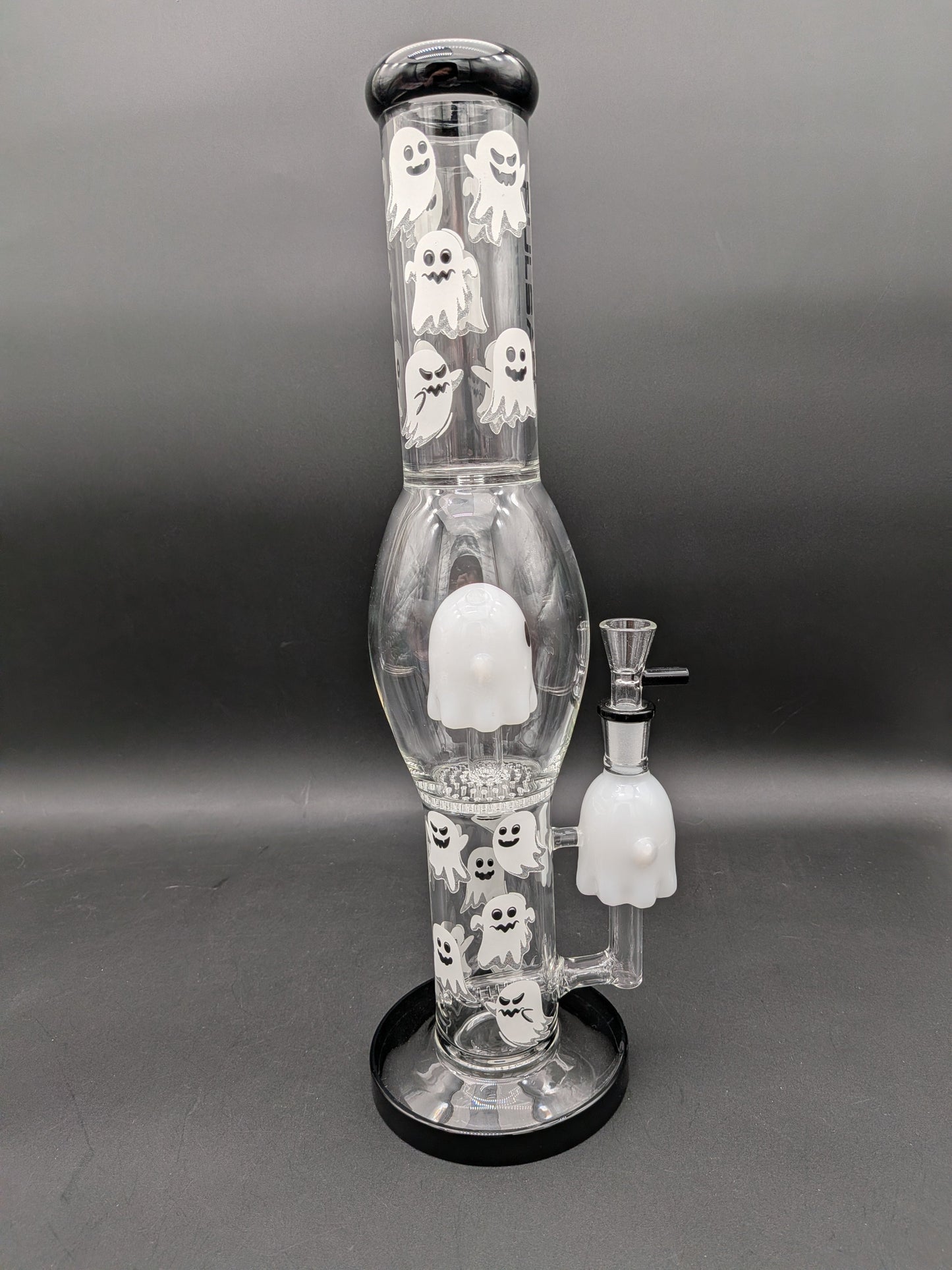 Pulsar Glow In the Dark Ghosty Glass Bong| 15.25"
