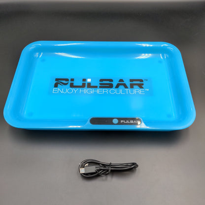 Pulsar Glow LED Rolling Tray | 11" x 7" | Pulsar Logo - Avernic Smoke Shop