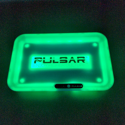 Pulsar Glow LED Rolling Tray | 11" x 7" | Pulsar Logo - Avernic Smoke Shop