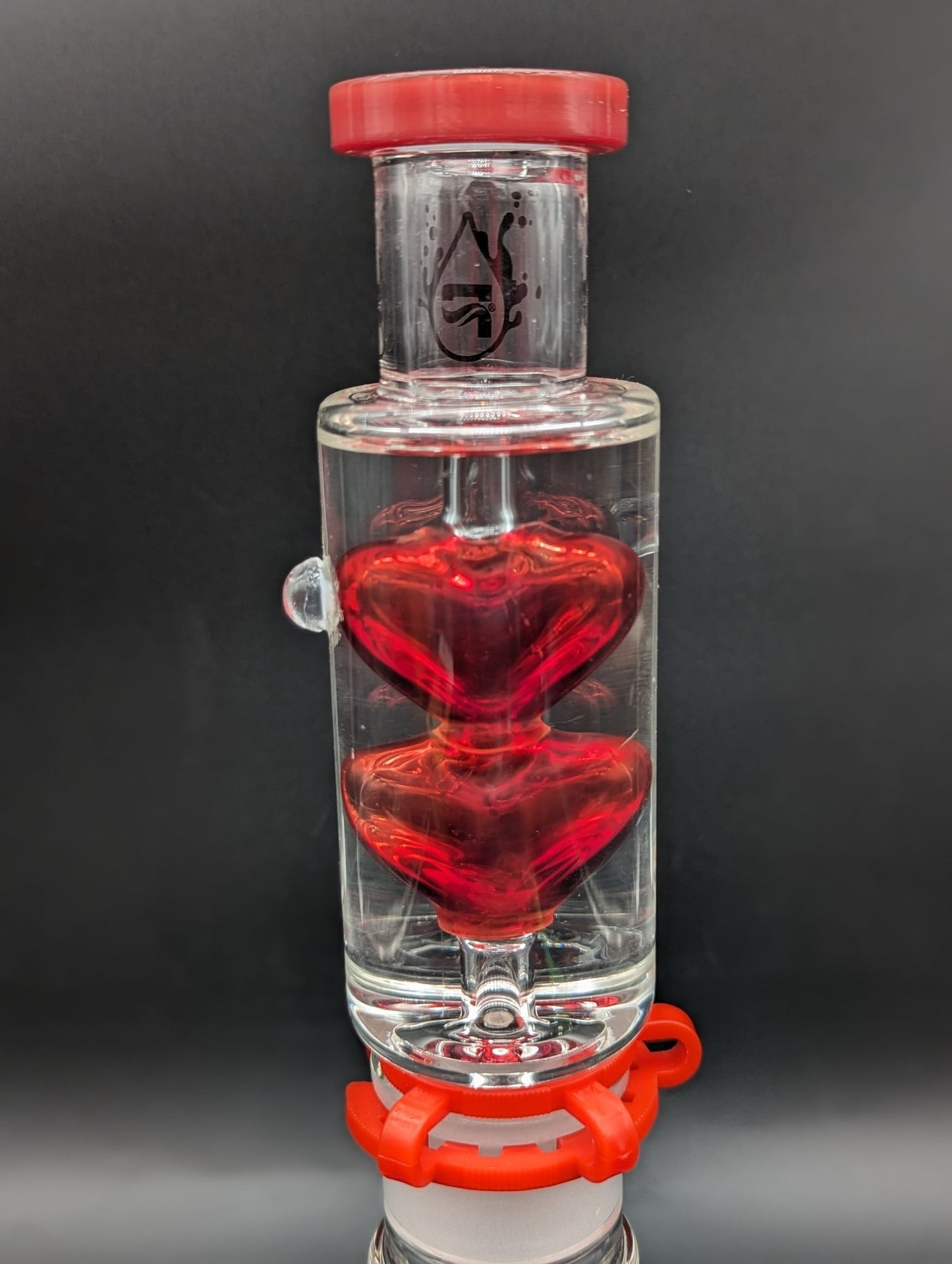 Pulsar Hidden Hearts Stackable Glycerin Bong | 13.75" - Meech Madness Smoke Shop