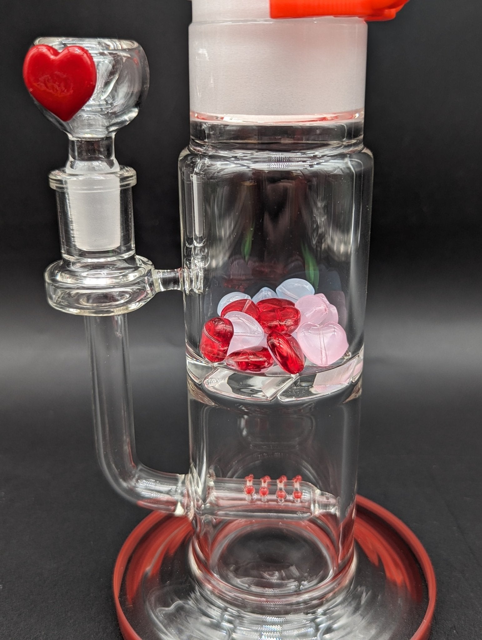 Pulsar Hidden Hearts Stackable Glycerin Bong | 13.75" - Meech Madness Smoke Shop