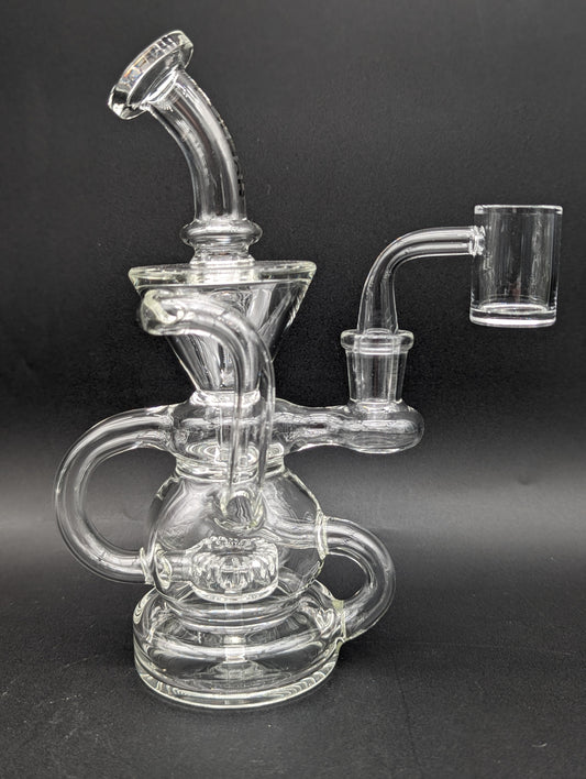 Pulsar Kicked Back Glass Recycler Rig | 7.5"