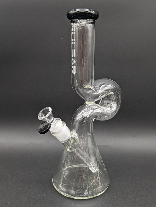 Pulsar Kink Handle Glass Beaker 12" - Meech Madness Smoke Shop