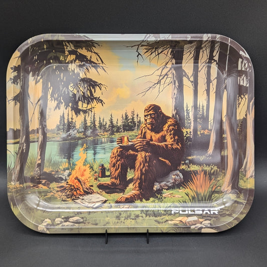 Pulsar Large Metal Rolling Tray | Camping Bigfoot | 13"x11"-Avernic Smoke Shop