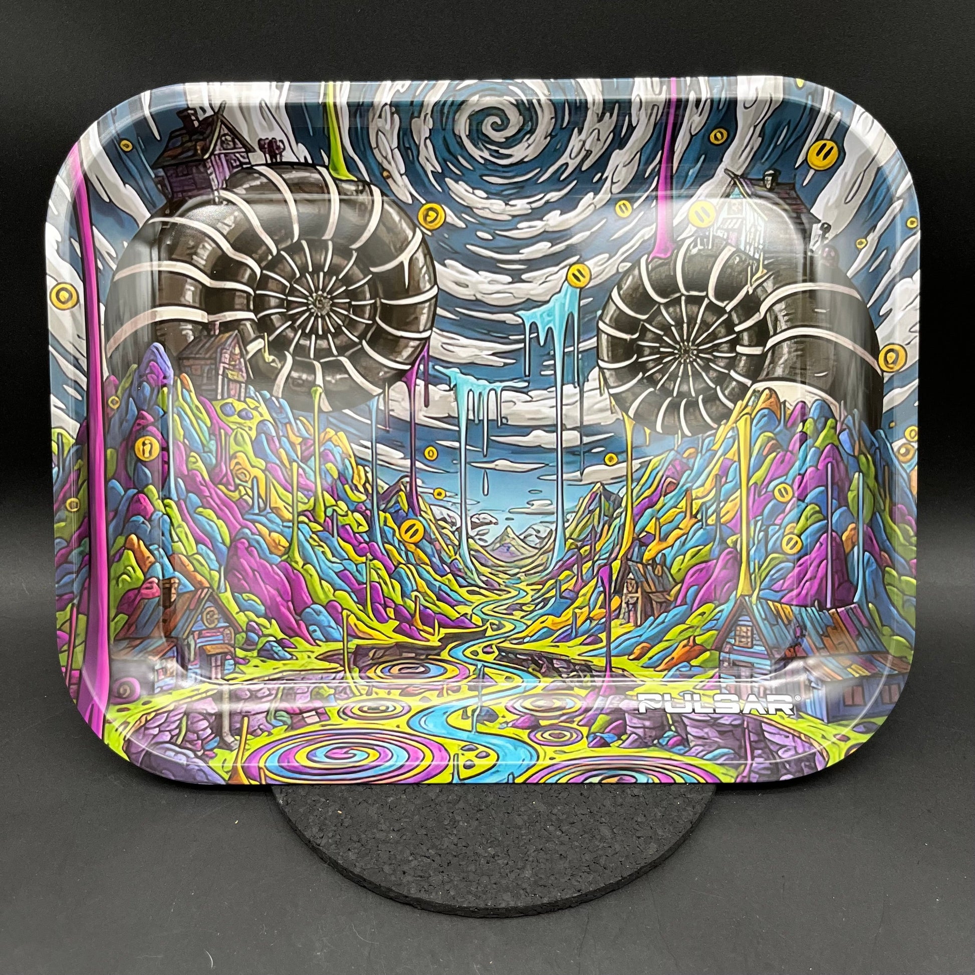 Pulsar Large Metal Rolling Tray | Reverse Gravity Drip | 13"x11"-Avernic Smoke Shop