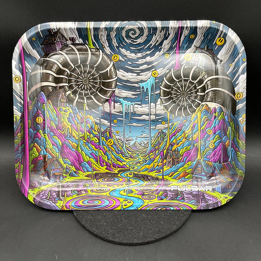Pulsar Large Metal Rolling Tray | Reverse Gravity Drip | 13"x11"-Avernic Smoke Shop