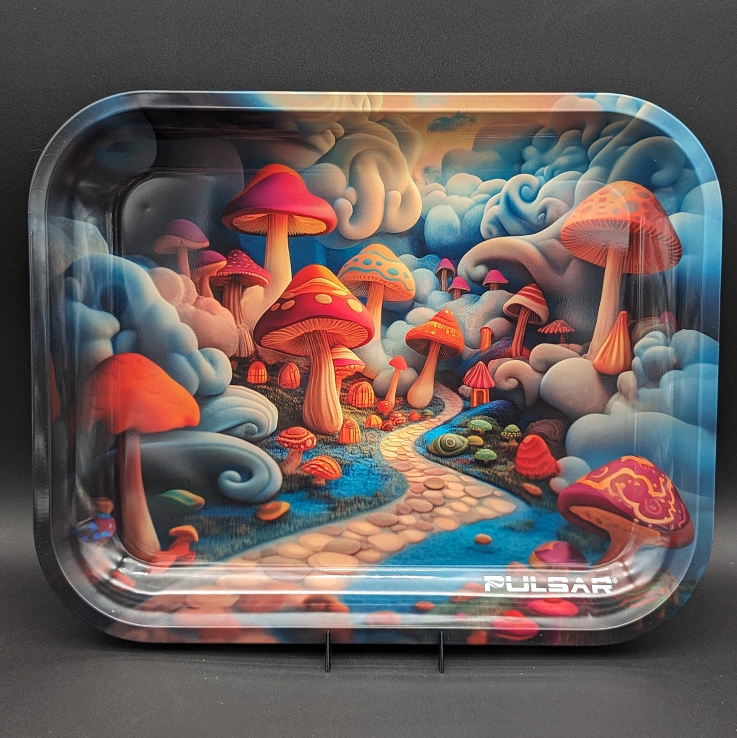 Pulsar Large Metal Rolling Tray | Shroom Path | 13"x11" - Meech Madness Smoke Shop