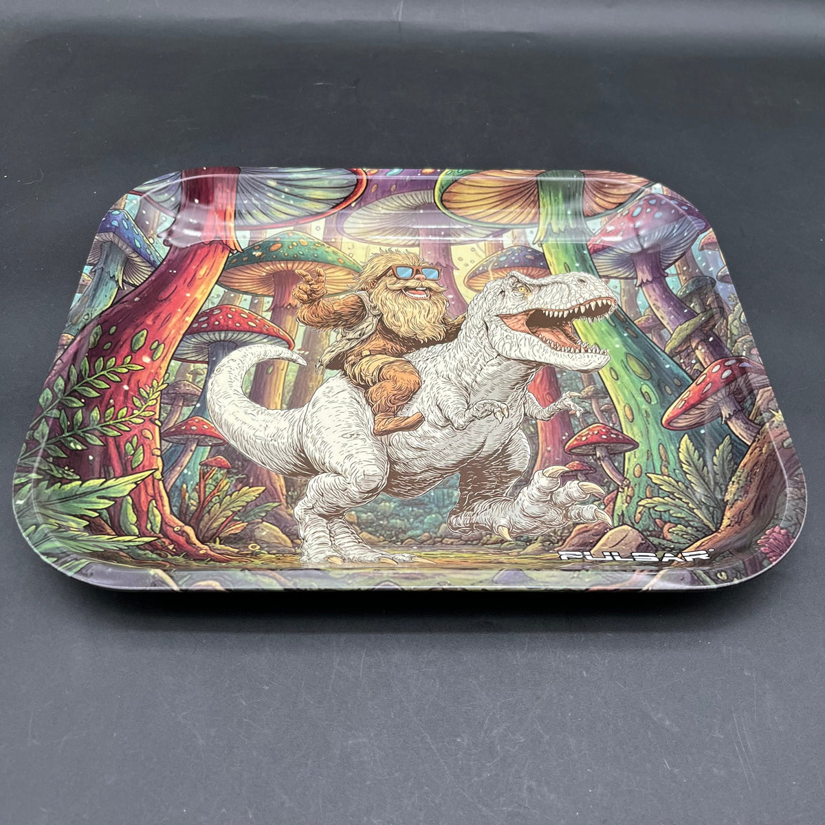 Pulsar Large Metal Rolling Tray | T-Rex Ride | 13"x11"