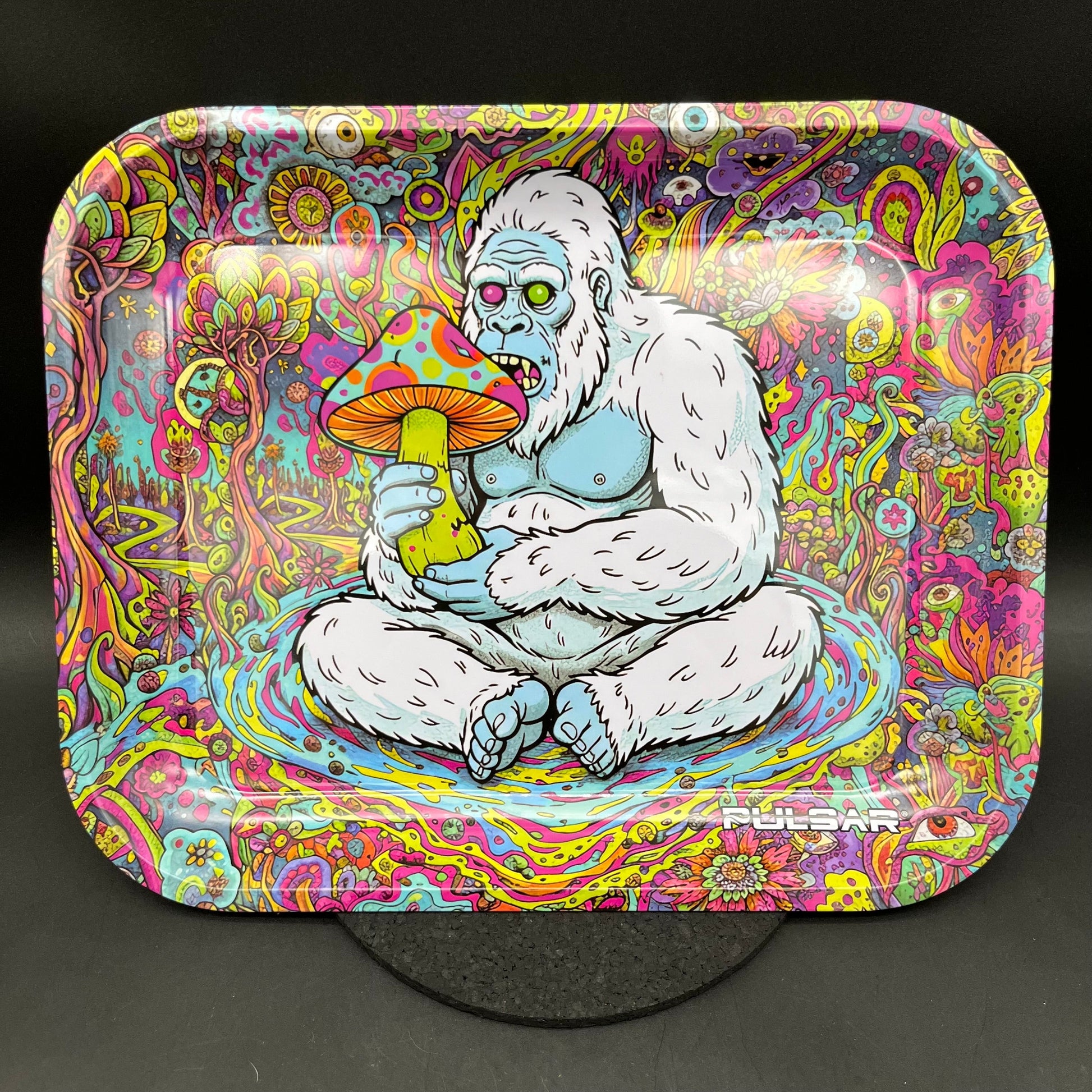 Pulsar Large Metal Rolling Tray | Trippin' Yeti | 13"x11"-Avernic Smoke Shop
