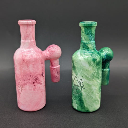 Pulsar Marbled Glass Ash Catcher | 4.25" | 14mm 90 Degrees - Meech Madness Smoke Shop