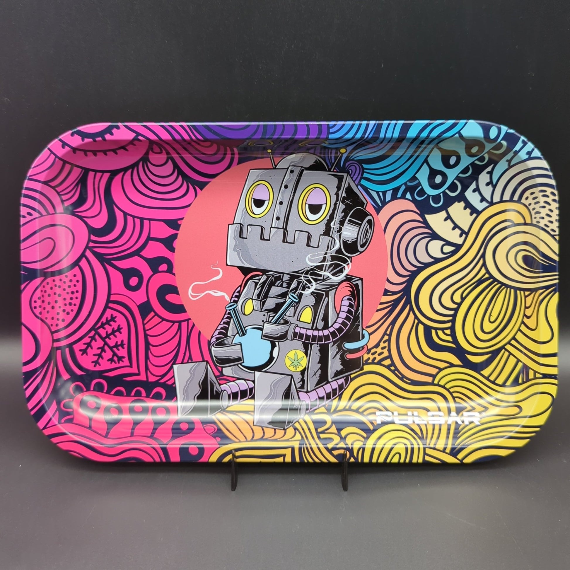 Pulsar Metal Rolling Tray | 11"x7" | Dope Bot - Meech Madness Smoke Shop
