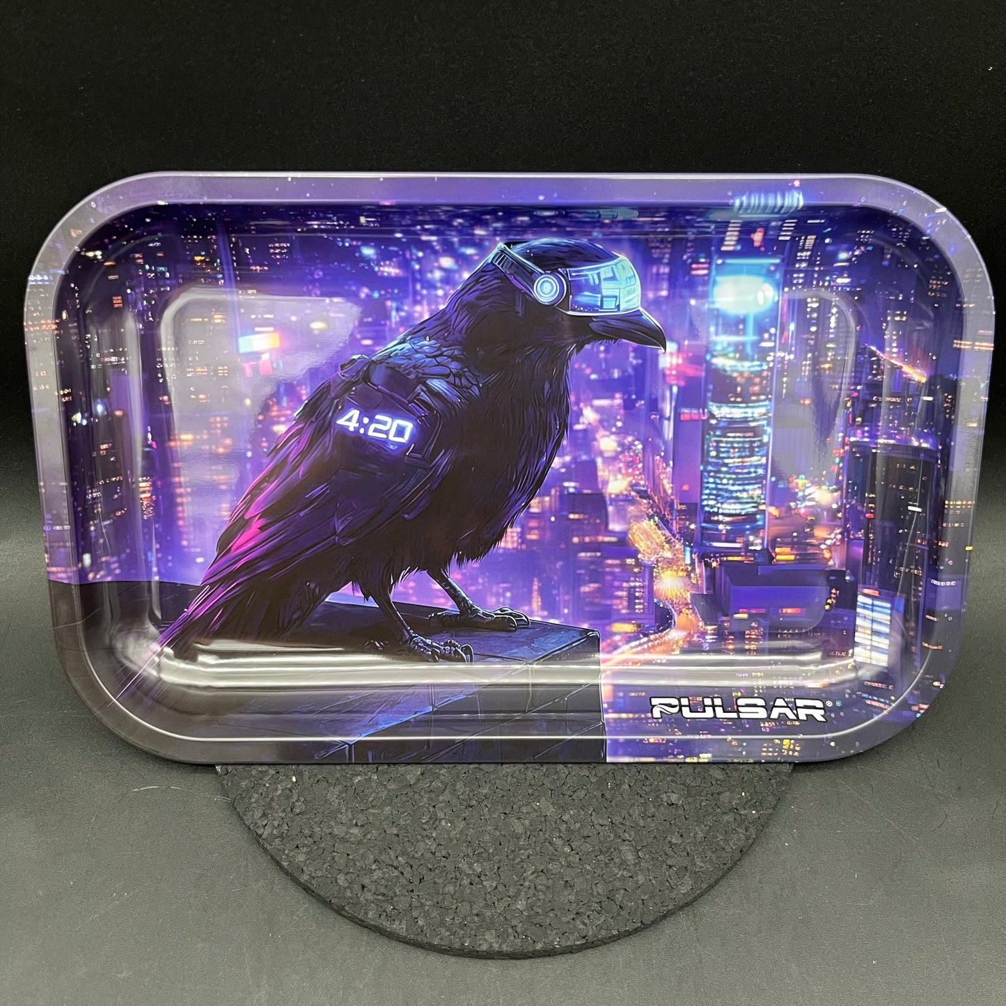 Pulsar Metal Rolling Tray | Agent Crow | 11"x7"-Avernic Smoke Shop