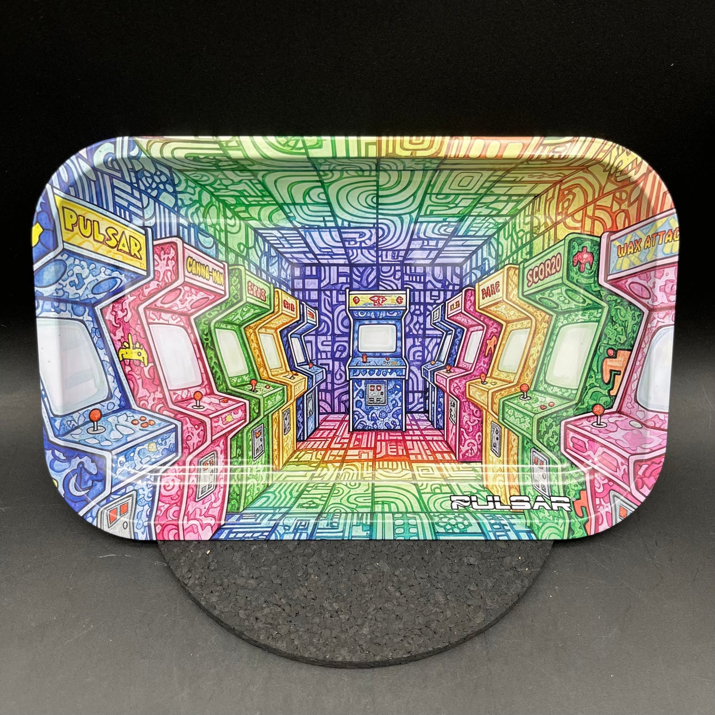 Pulsar Metal Rolling Tray | Arcade Madness | 11"x7"-Avernic Smoke Shop