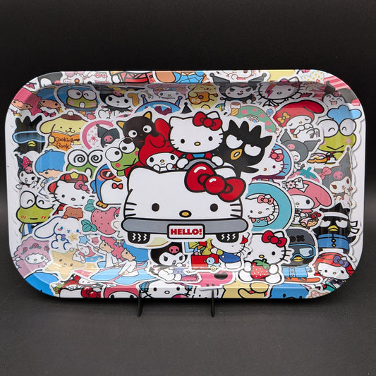 Pulsar Metal Rolling Tray | Cute Kitty Collage | 11"x7"
