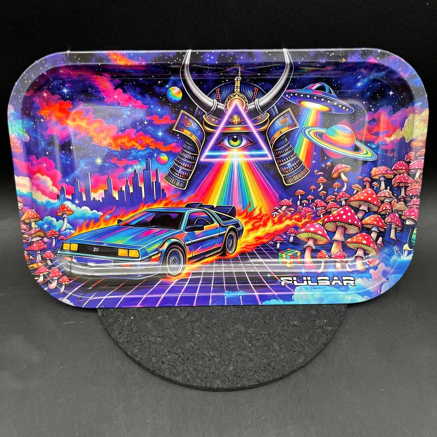 Pulsar Metal Rolling Tray | Flux Capacitation | 11"x7"-Avernic Smoke Shop