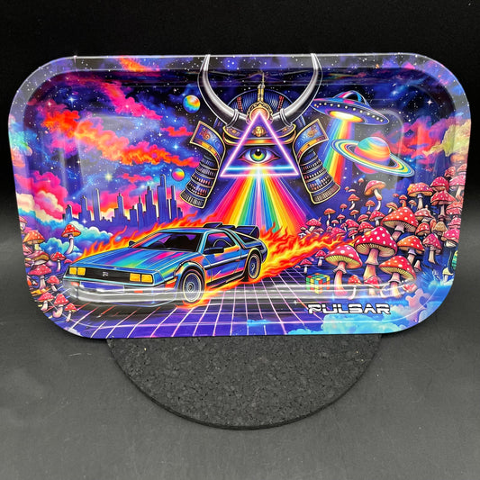 Pulsar Metal Rolling Tray | Flux Capacitation | 11"x7"-Avernic Smoke Shop