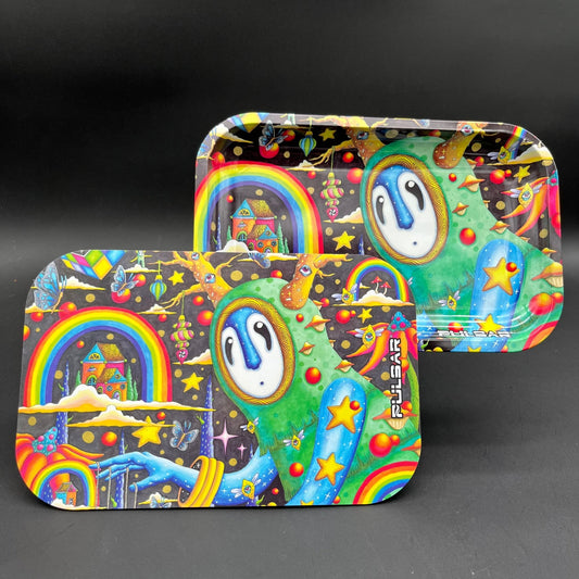 Pulsar Metal Rolling Tray & Lid | The World was Mad - Meech Madness Smoke Shop