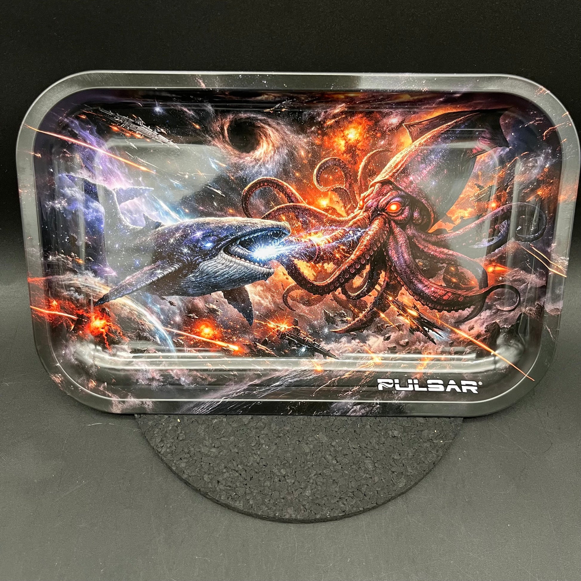 Pulsar Metal Rolling Tray | Ocean of Time and Space | 11"x7"-Avernic Smoke Shop