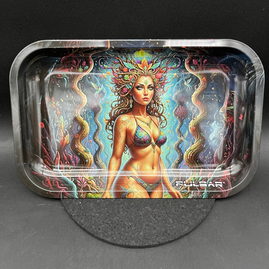 Pulsar Metal Rolling Tray | The Priestess | 11"x7"-Avernic Smoke Shop
