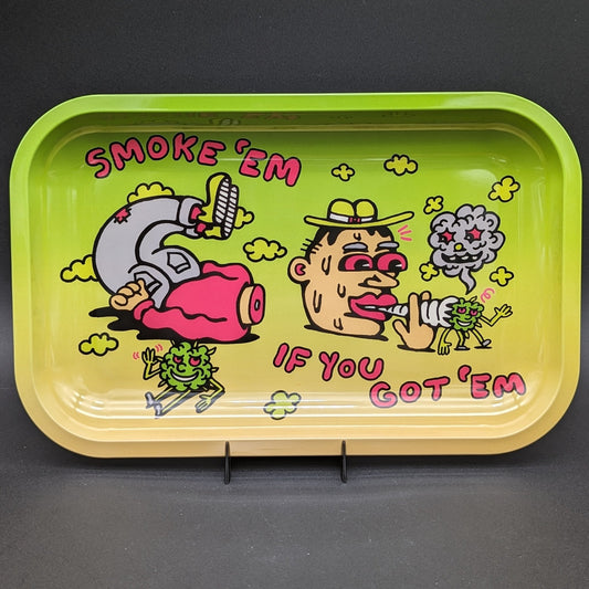 Pulsar Metal Smoke Em Rolling Tray | 11x7 - Meech Madness Smoke Shop