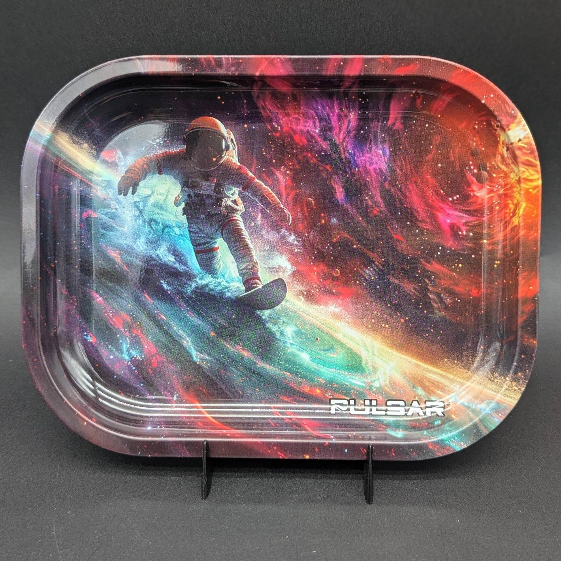 Pulsar Mini Metal Rolling Tray | Astro Surfer | 7"x5.5"-Avernic Smoke Shop