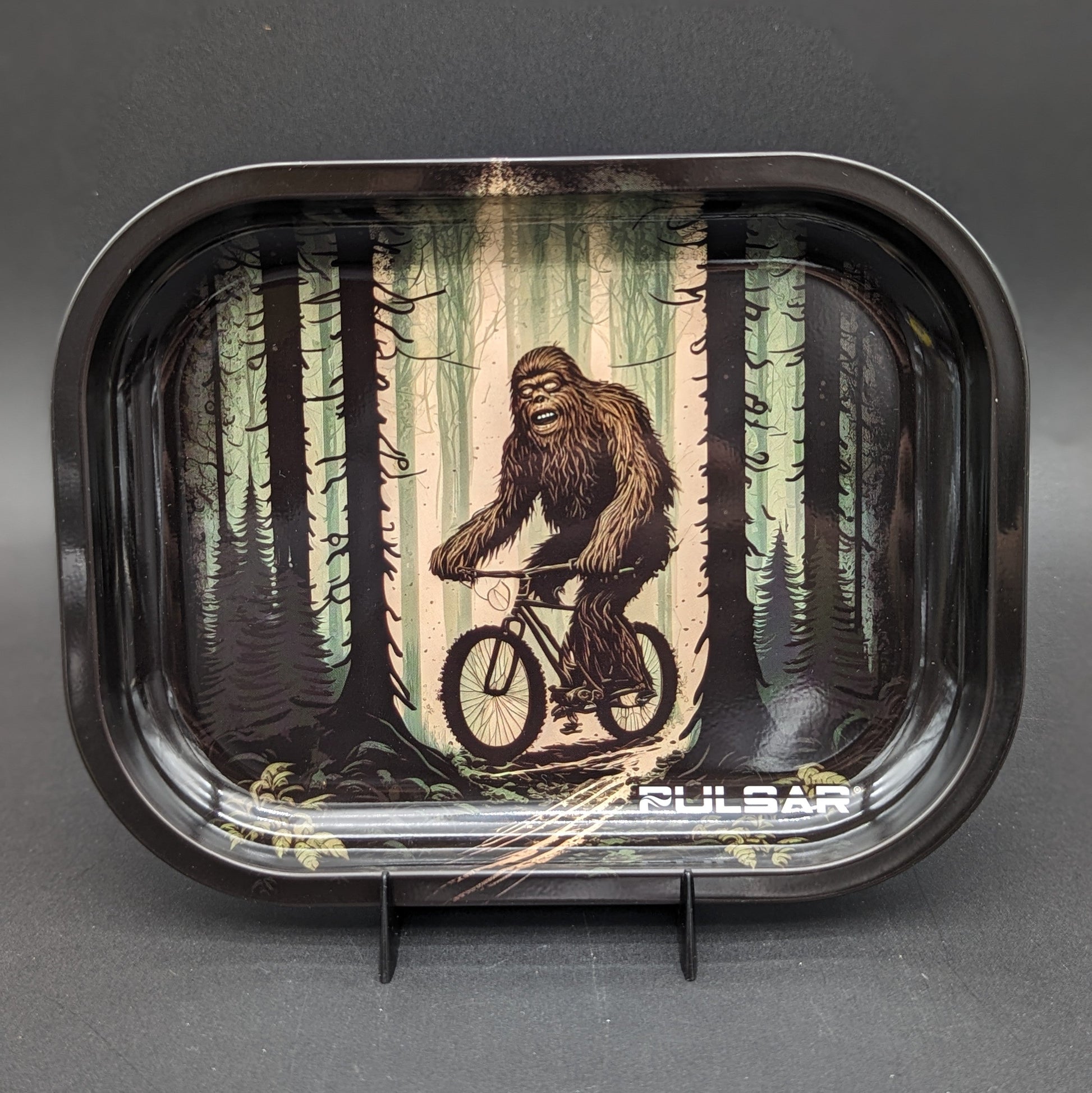 Pulsar Mini Metal Rolling Tray | Bigfoot Rides Again | 7"x5.5" - Meech Madness Smoke Shop