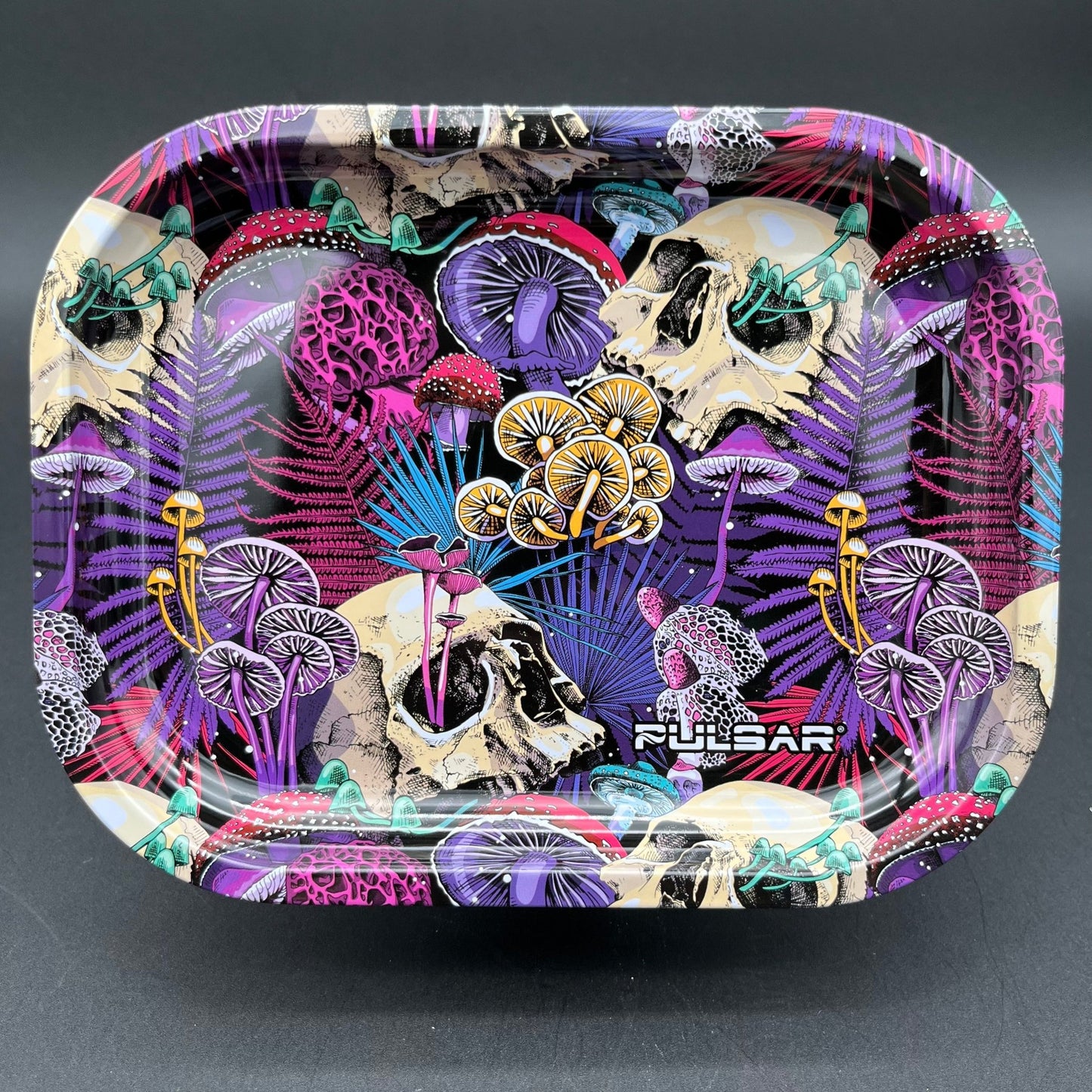 Pulsar Mini Metal Rolling Tray | Forgotten Trip 7in x 5.5in - Meech Madness Smoke Shop