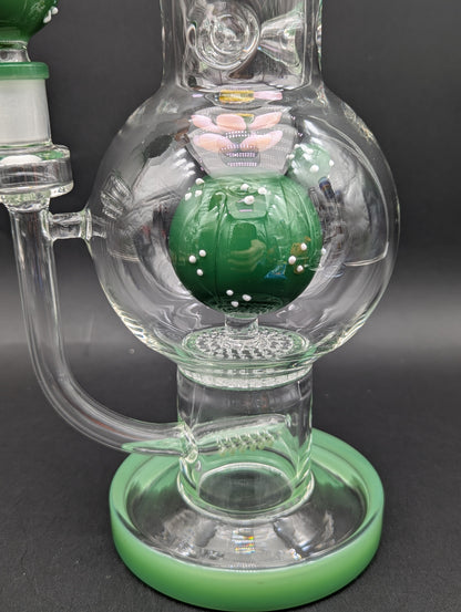 Pulsar Peyote Bloom Bubble Base Glass Water Pipe | 12.25"-Avernic Smoke Shop