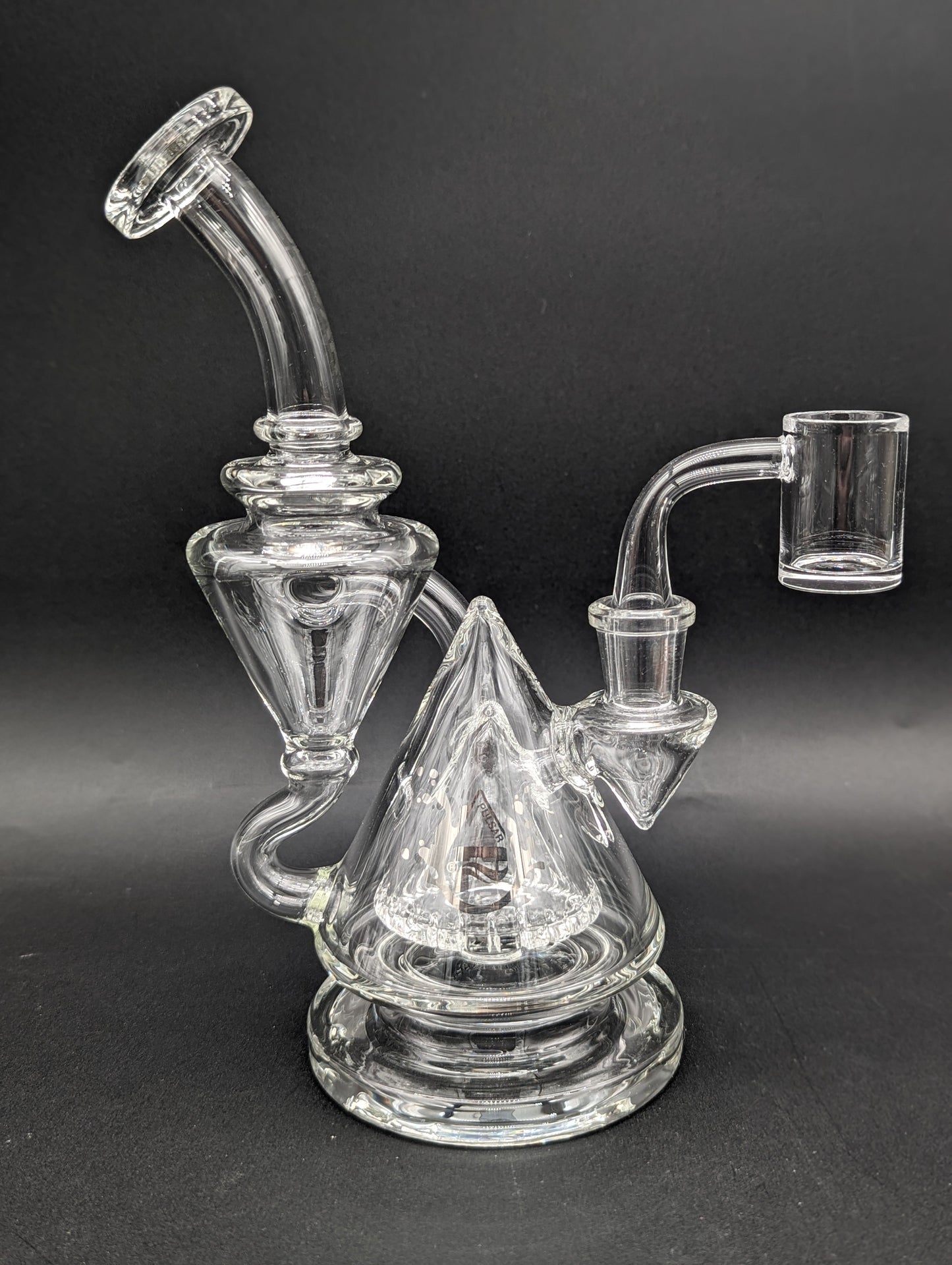 Pulsar Pyramid Baller Glass Recycler Rig | 8" | 14mm F