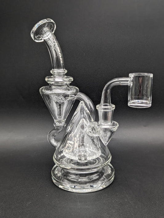 Pulsar Pyramid Baller Glass Recycler Rig | 8" | 14mm F - Meech Madness Smoke Shop