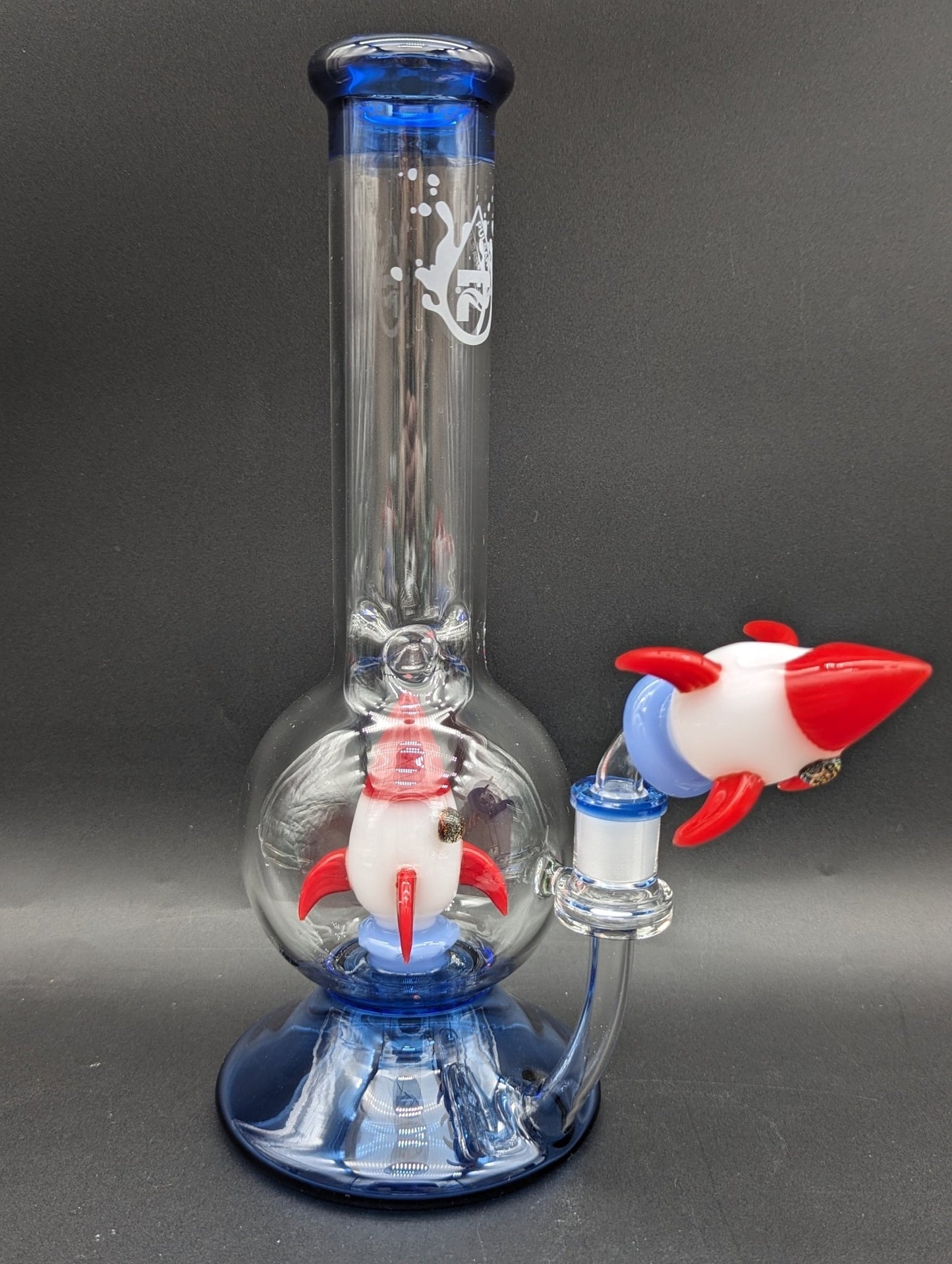 Pulsar Rocketship Glass Water Pipe | 12" - Meech Madness Smoke Shop
